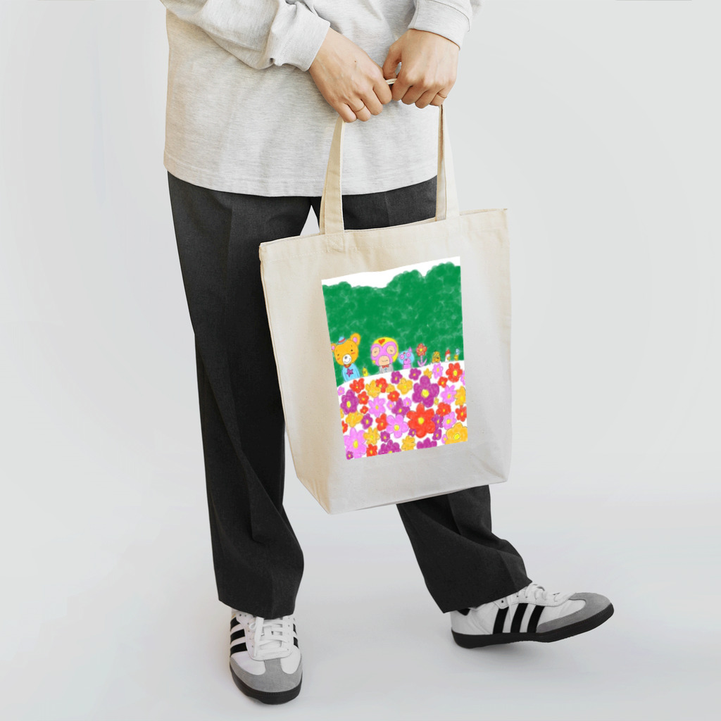 Reborn：ゴロえもんのマスクマン と 花畑 Tote Bag