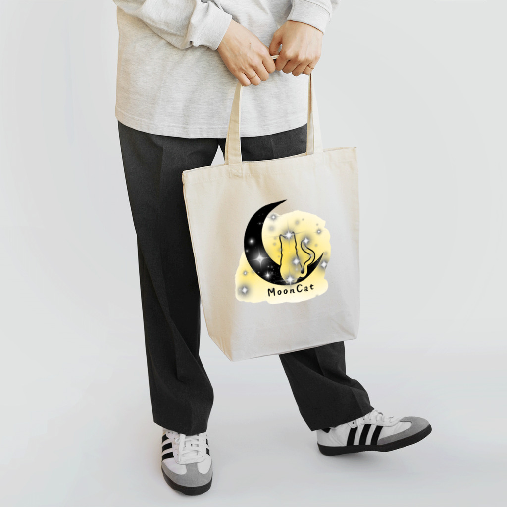 夜のアトリエのオリジナルロゴグッズ　MoonCat Tote Bag