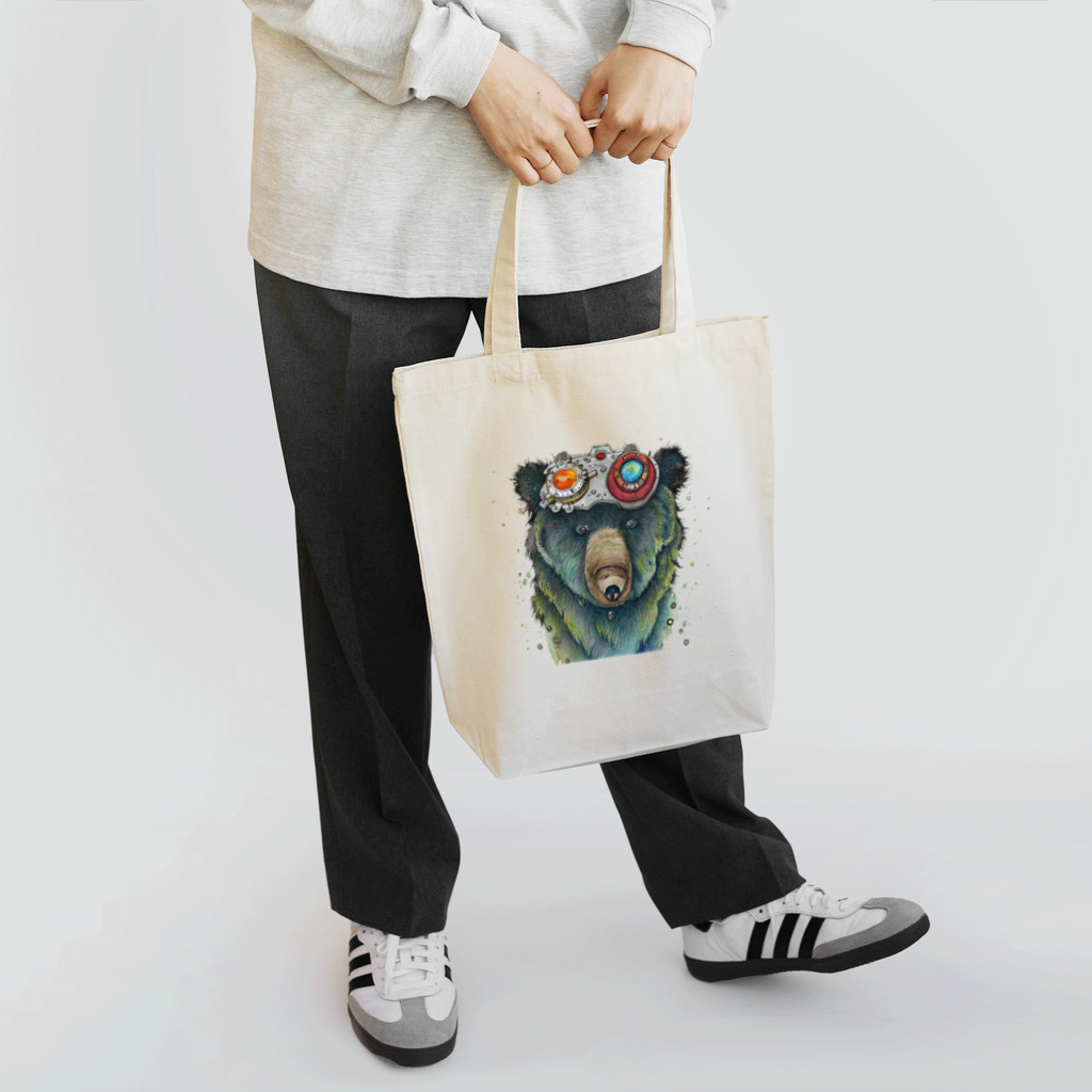 Hanakumafactoryのスチームパンクマ Tote Bag