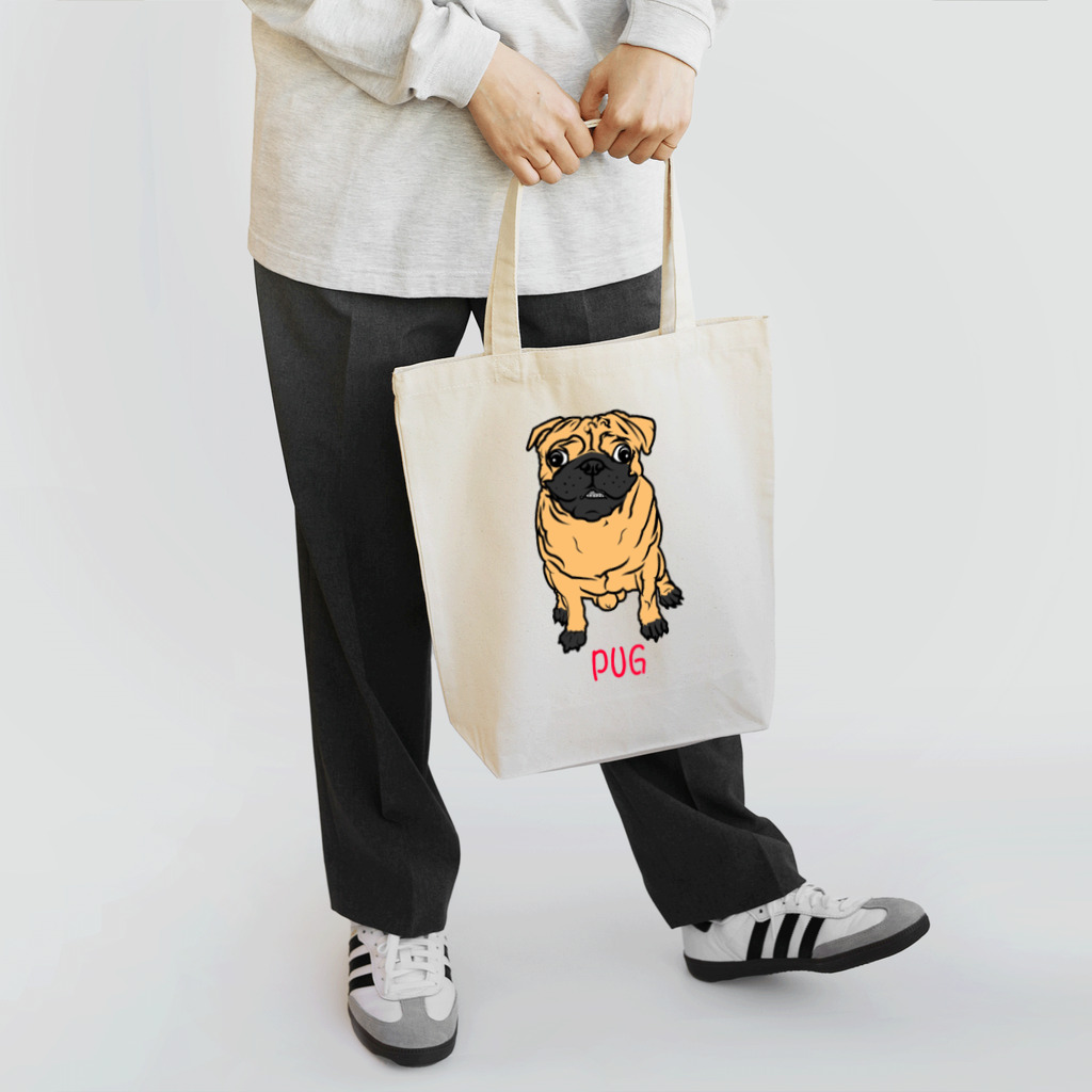 2438 DESIGNのPUG DOG Tote Bag