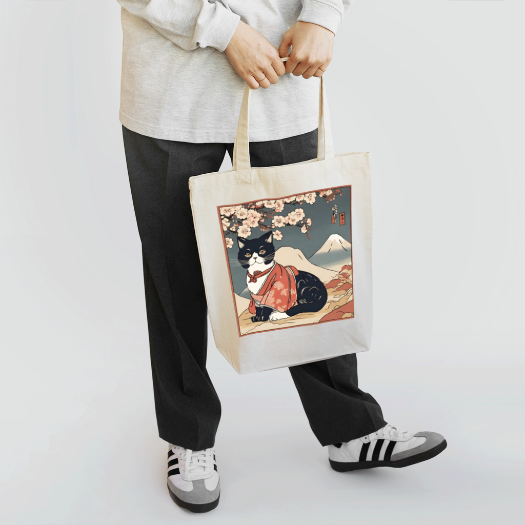 にゃんこグッズのにゃんこ浮世絵ニャン🎵 Tote Bag