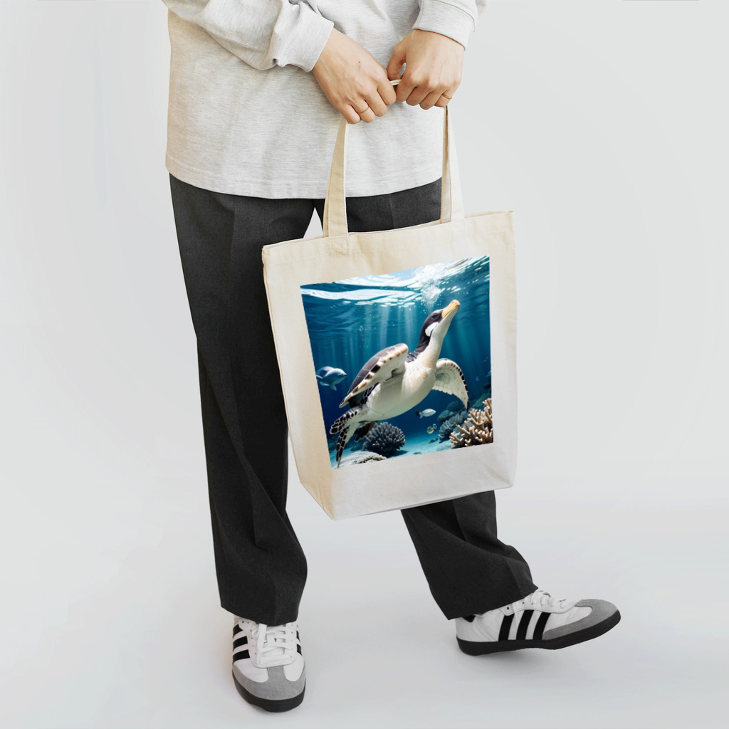 人魚の夢のペンガメ Tote Bag