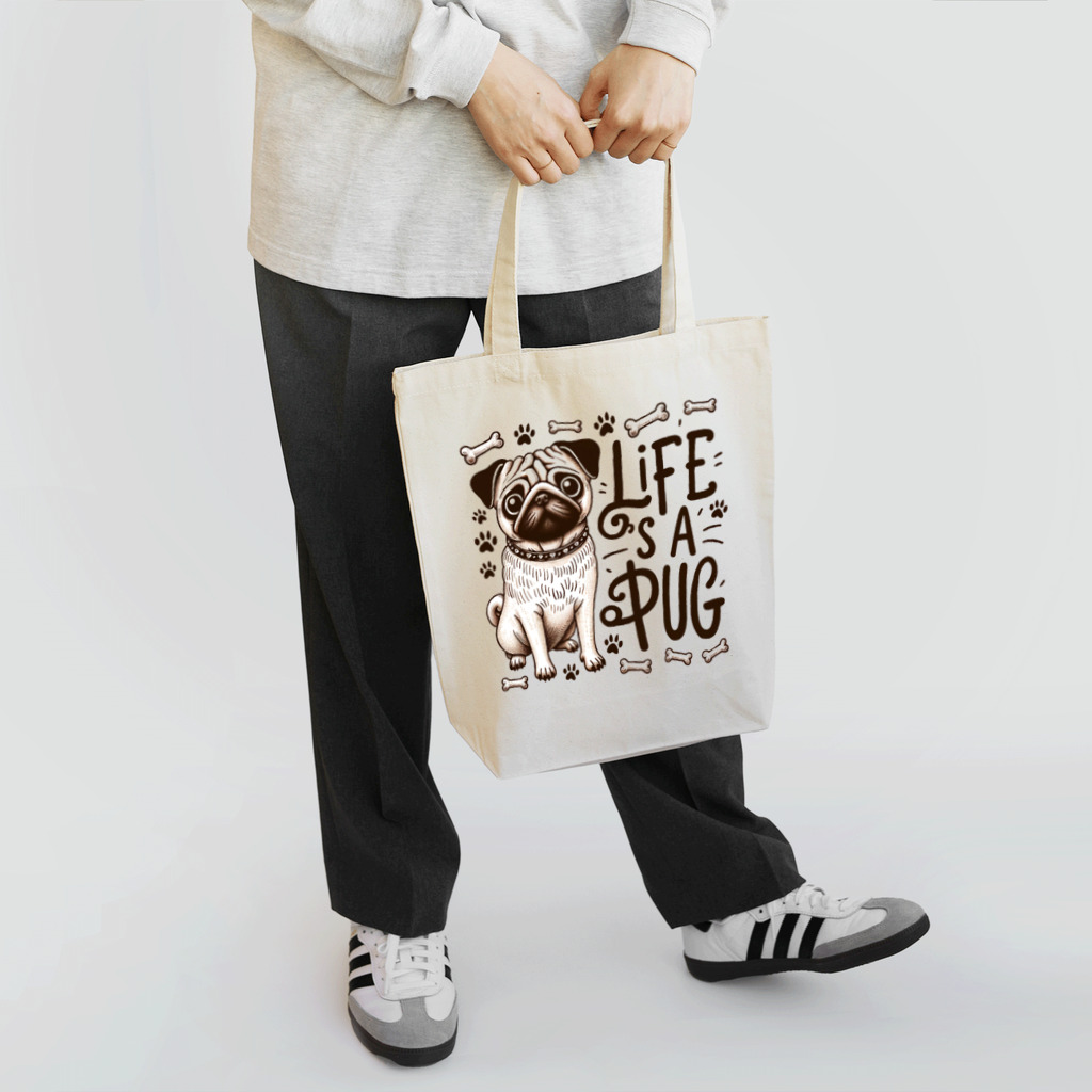 センターフィールドのパグライフ Tote Bag