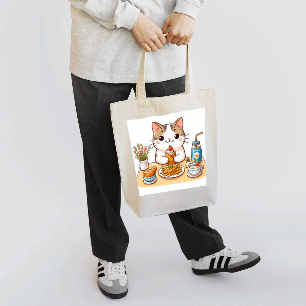 zuuu-の猫くんの豪華なカフェごはん♪ Tote Bag