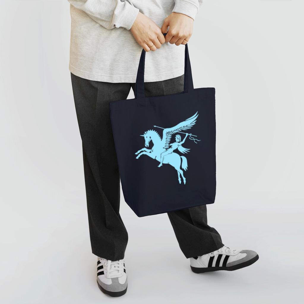 Nursery Rhymes  【アンティークデザインショップ】のペガサスに乗るベレロフォン（イギリス空挺部隊） Tote Bag