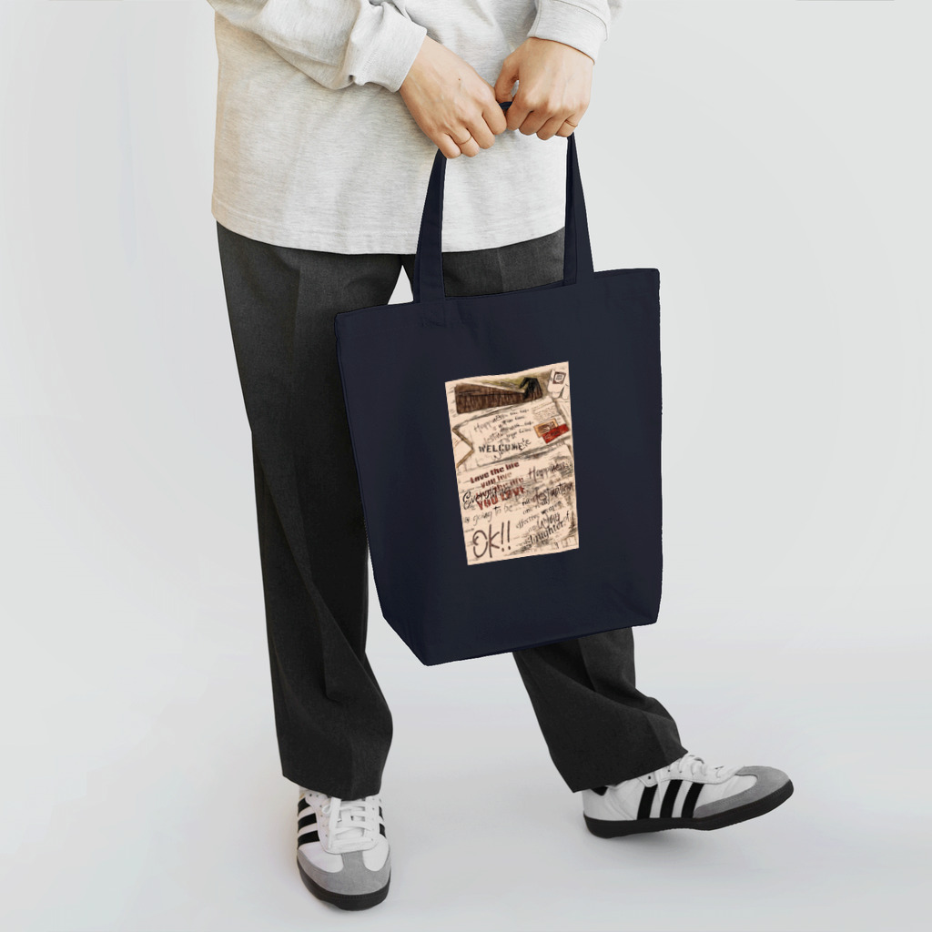 full  of funのビンテージ風ステンシル Tote Bag