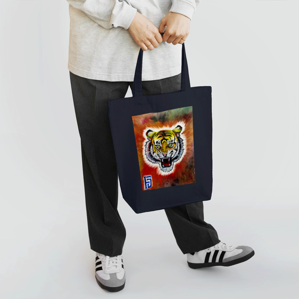 crayonerdのトラちゃん　背景付き Tote Bag