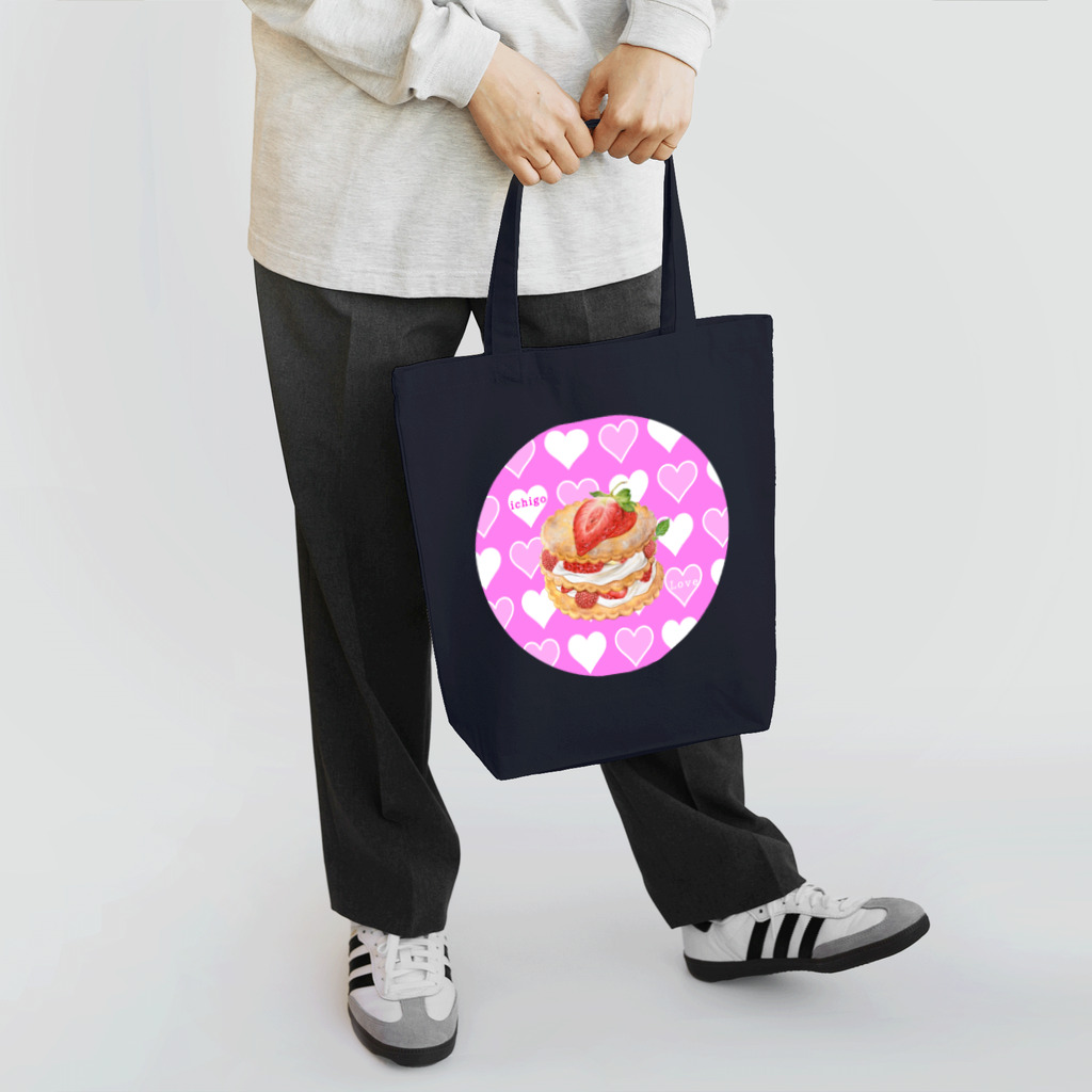 idumi-artのいちご　Love Tote Bag