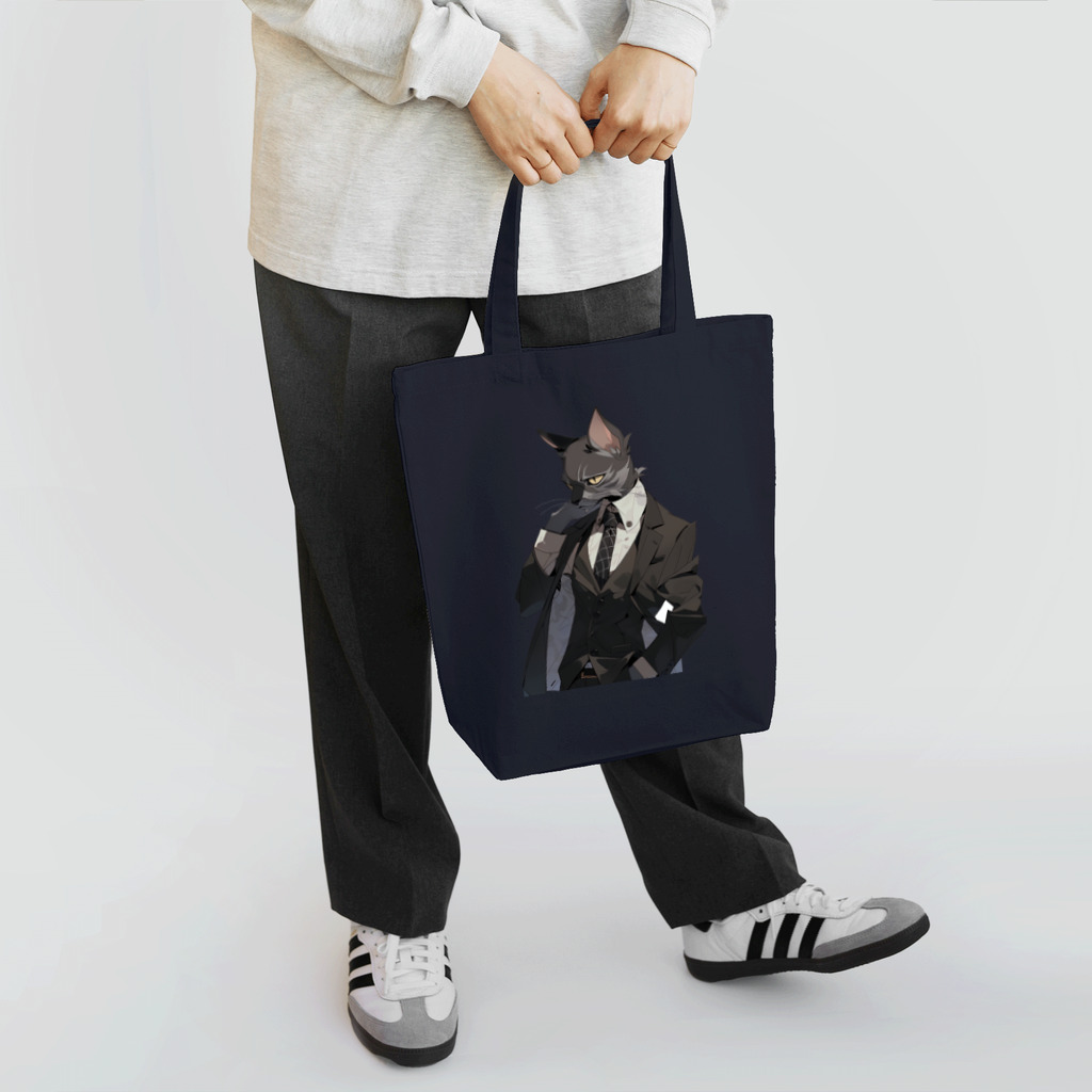 たゆたゆのスーツ姿の猫 Tote Bag
