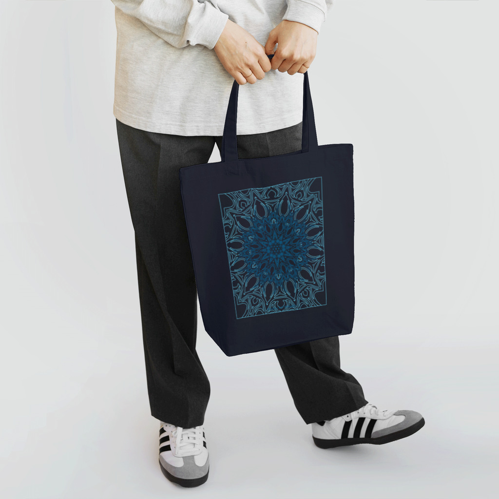 Tribal 70 Designのゼンタングル風_枠有り_カラー Tote Bag