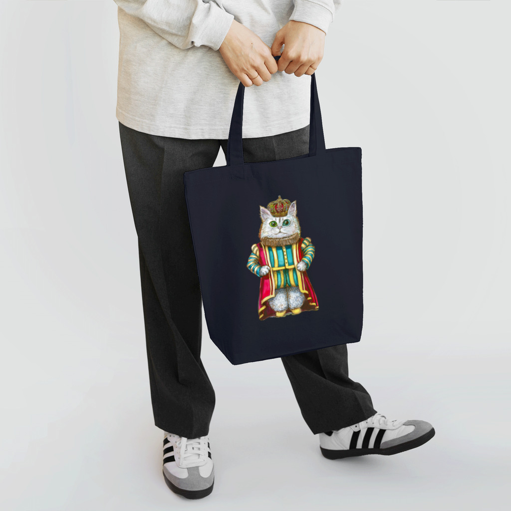 油絵描きの小物売り場のキングキャット Tote Bag