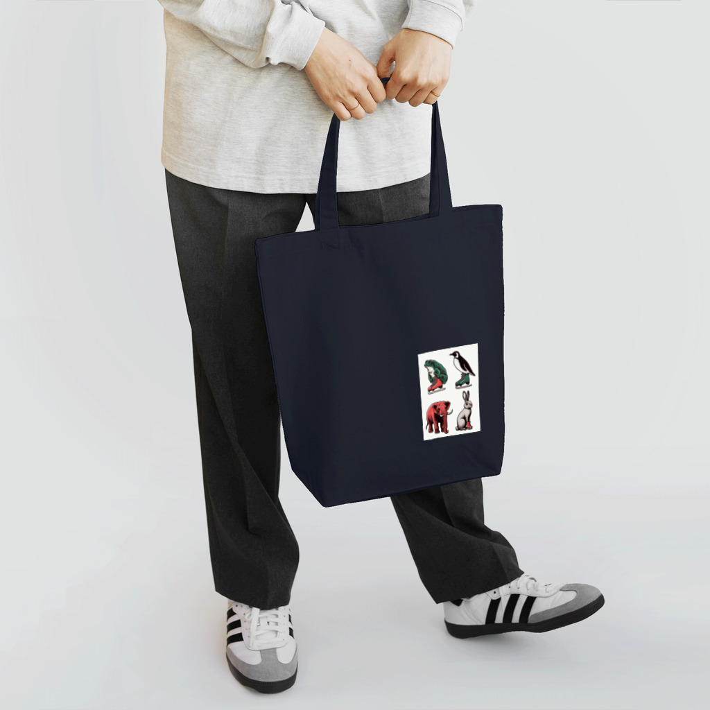 赤白 緑・アカシロ ミドリの【孤独を愛する４人】スケート編（フィギュアスケート） Tote Bag