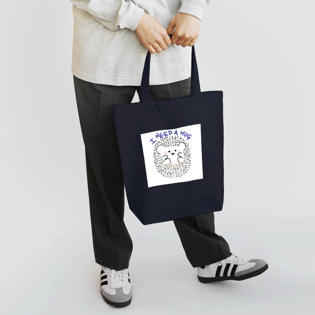 ゆるふわ系イラストグッズのゆるふわハリネズミ色付き Tote Bag