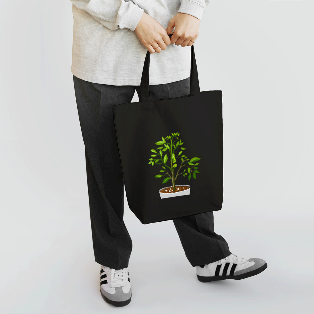 potato_barrelのドット絵みかんとナミアゲハ Tote Bag