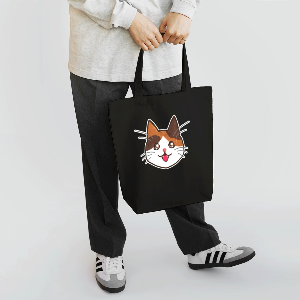 コナカマ通販SUZURI支店の三毛猫ちゃん トートバッグ