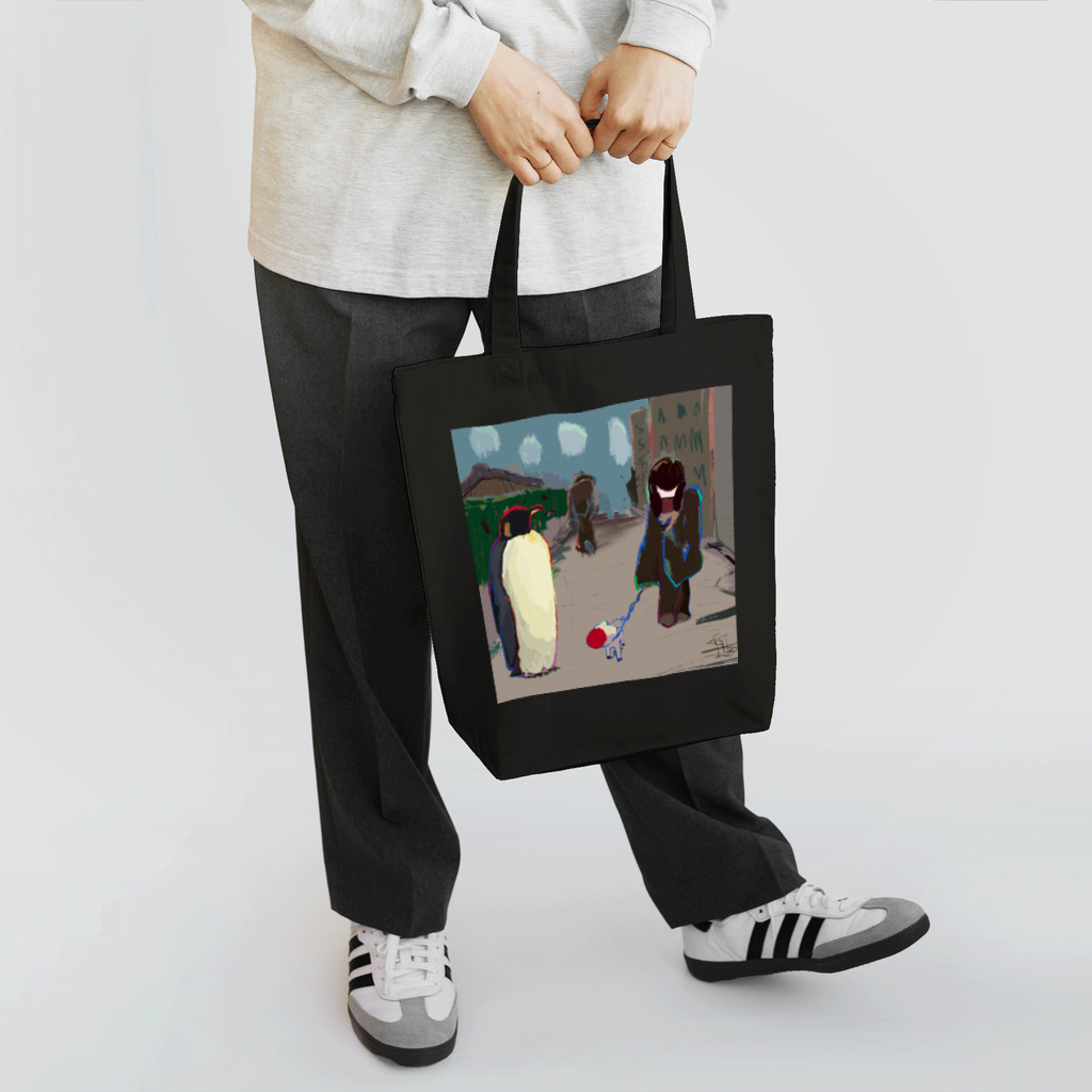 Record all my meal until 2099のペンギン風景 Tote Bag