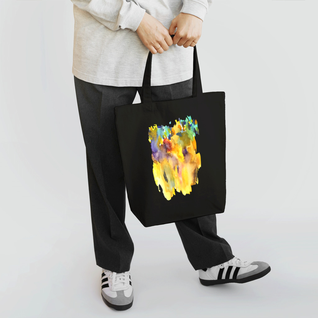 c5watercolorの水彩ペイント・黄色系抽象画 トートバッグ