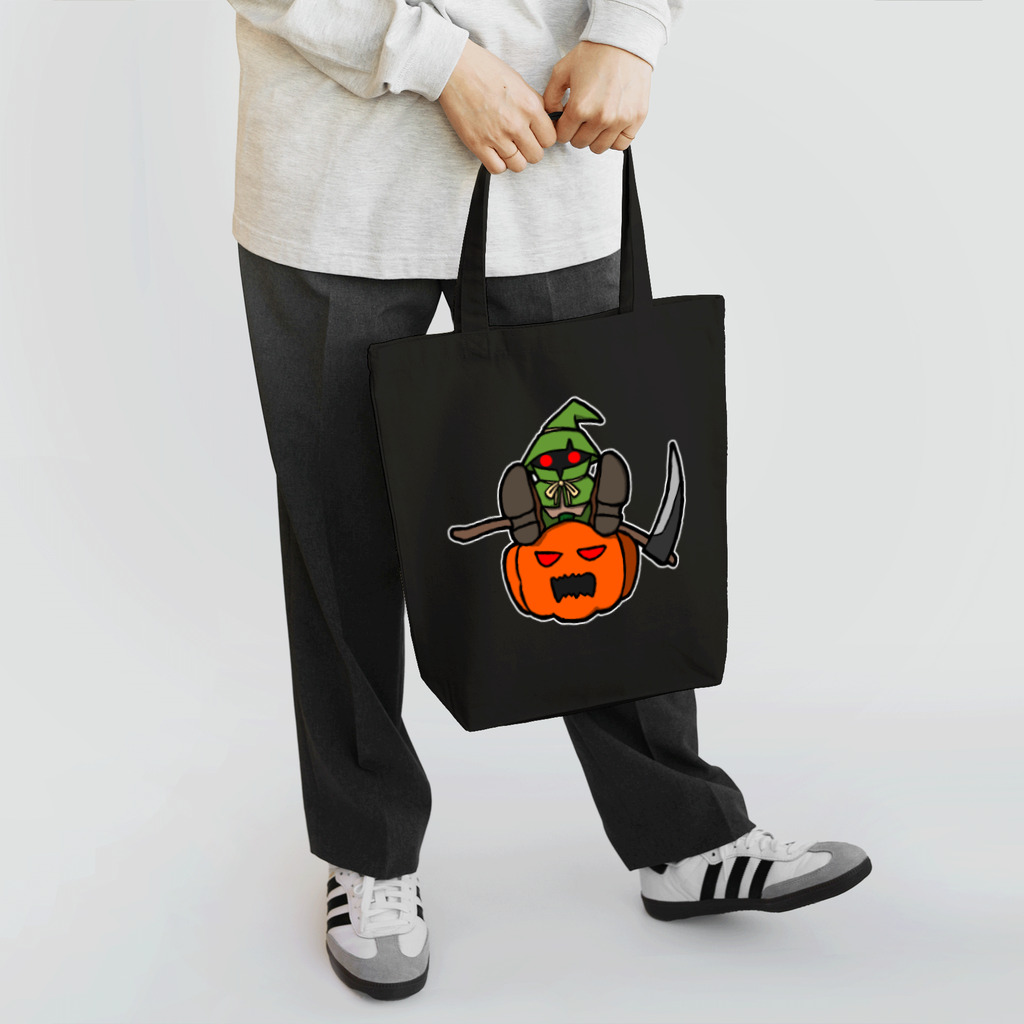 ナチュラルサトシのめへのスケアクロウとジャック・オー・ランタン Tote Bag