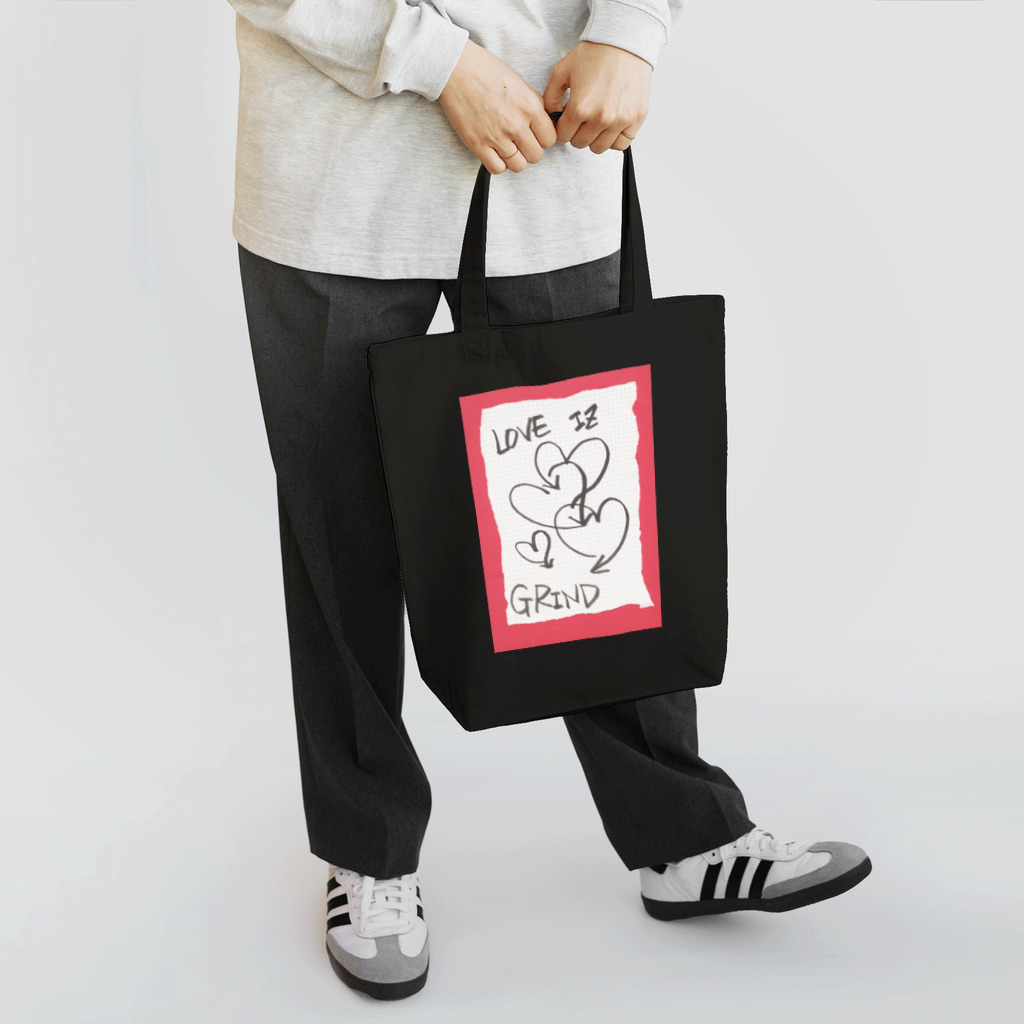 LUNARHOLIC STOREの偽諺～壱～「ラヴイズグラインド」(赤縁) Tote Bag