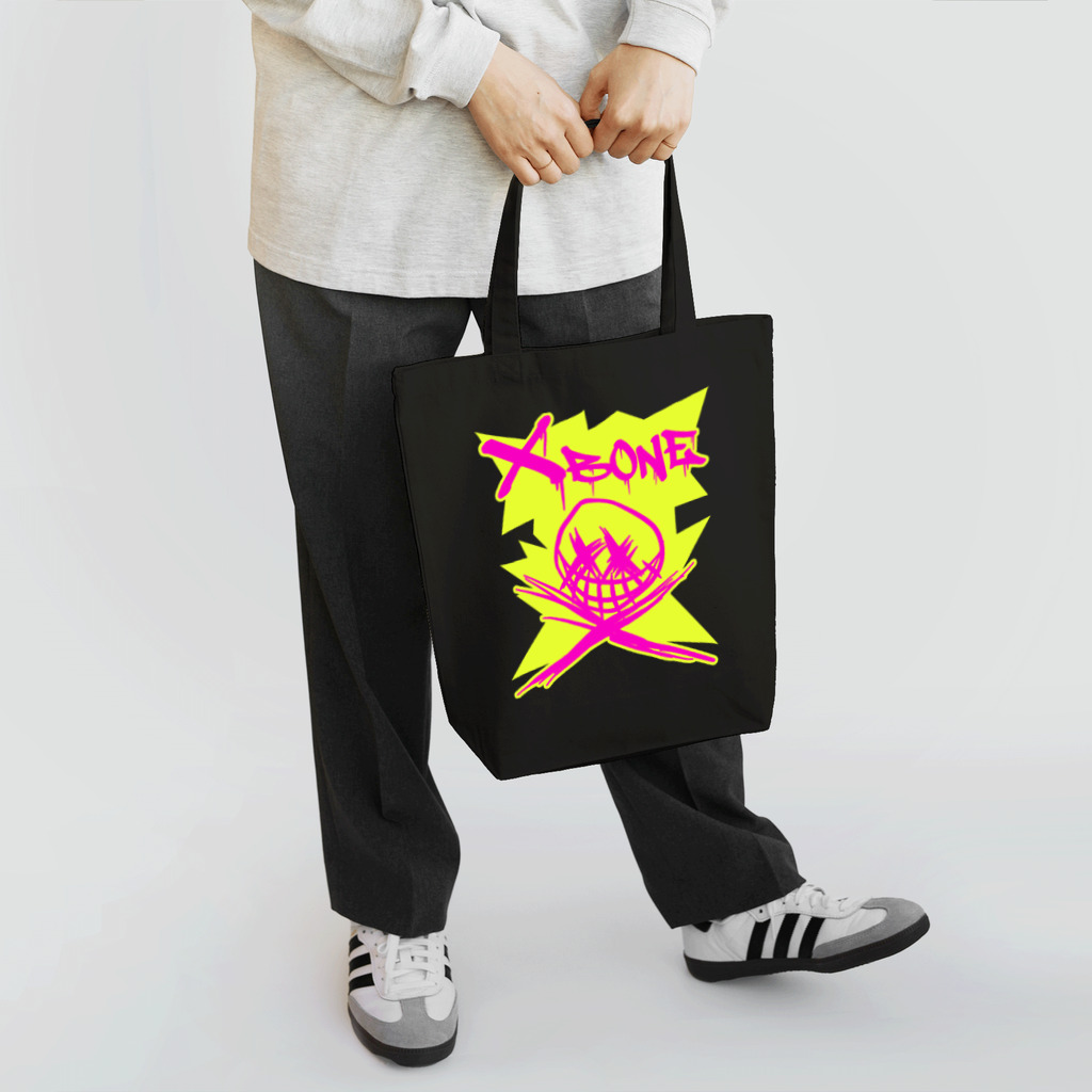 Ａ’ｚｗｏｒｋＳのRAKUGAKIXBONE PNKonYEL NEON Tote Bag