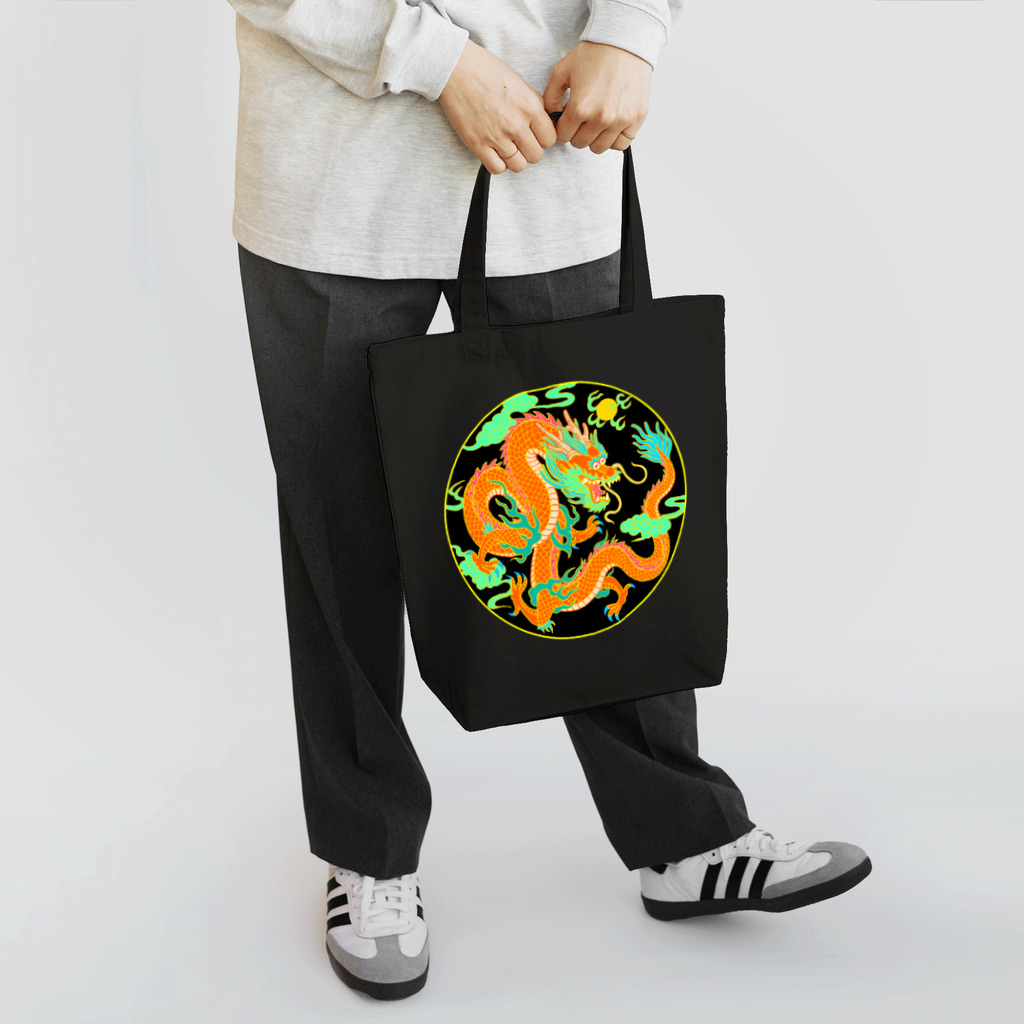 KIWAENGINEERINGの龍(ブラック) Tote Bag