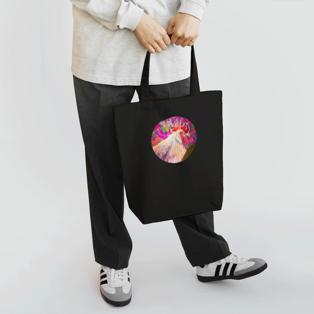 蛍烏賊屋の絨毯柄と鶏 Tote Bag