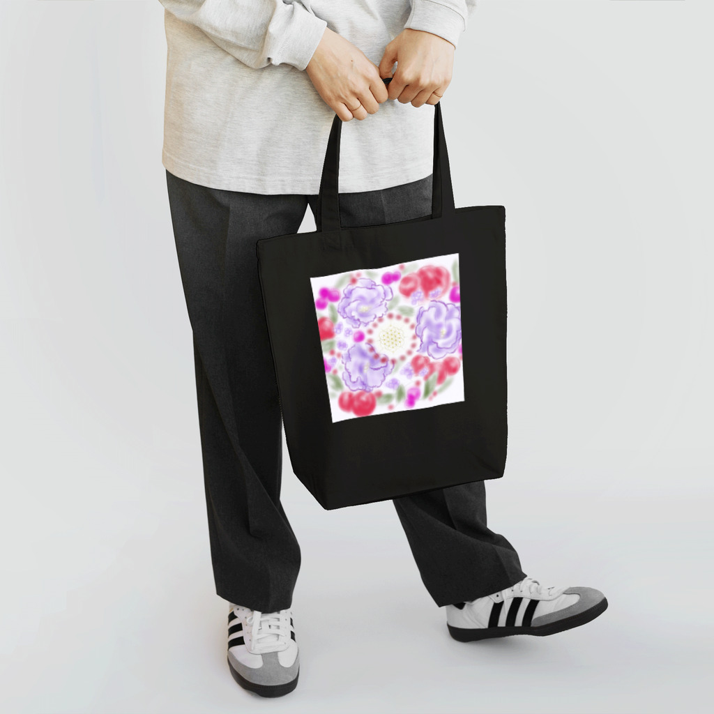 ニジイロソラモヨウの秋の実りリース(トルコキキョウ プラム) Tote Bag