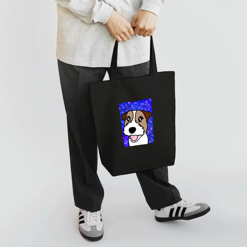 虹色PLUSの夜空を見上げて　ジャックラッセルテリア犬 Tote Bag