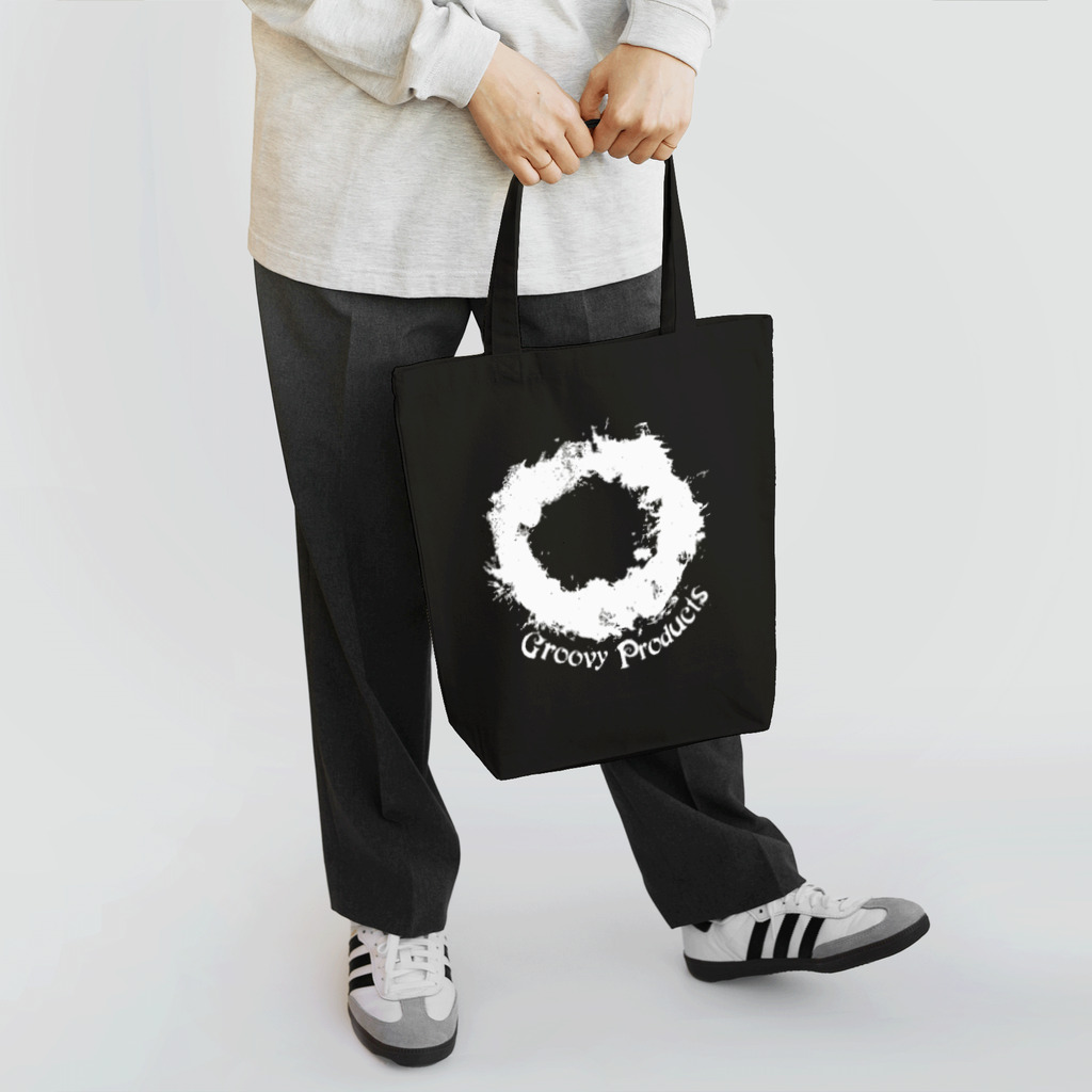 Groovy Productsのロゴトートバッグ(白字/大) Tote Bag