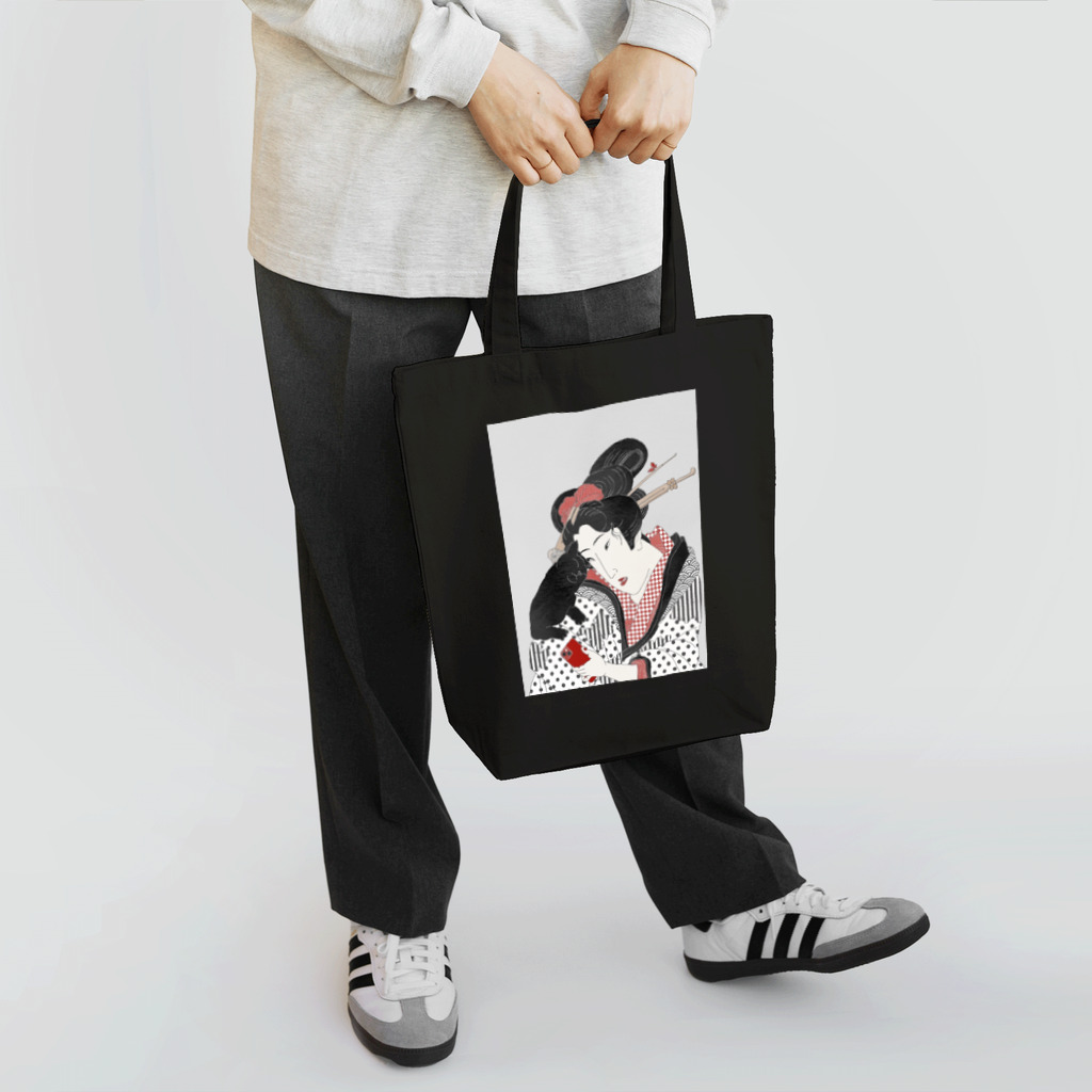 keeeeeep smilingのwith my bestie  猫は人生の友 Tote Bag