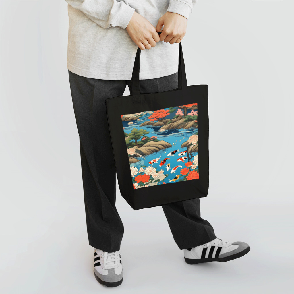 日本の風景 COOL JAPANの日本庭園の錦鯉　Japanese garden and Nishikigoi Tote Bag