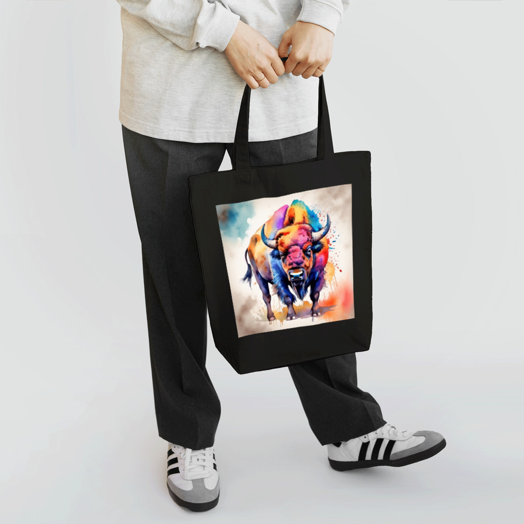 【ma chérie】A treasury of love.のカラフルバッファロー Tote Bag