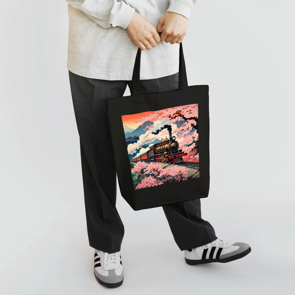 日本の風景 COOL JAPANの日本の風景:SL 蒸気機関車、 Japanese senery: steam locomotive Tote Bag