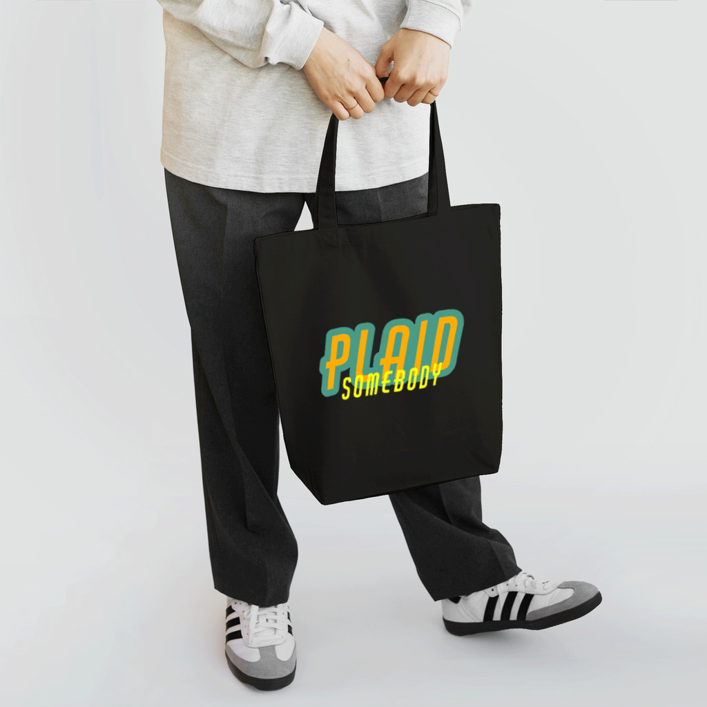 QB🦖のPLAID_m 에코백