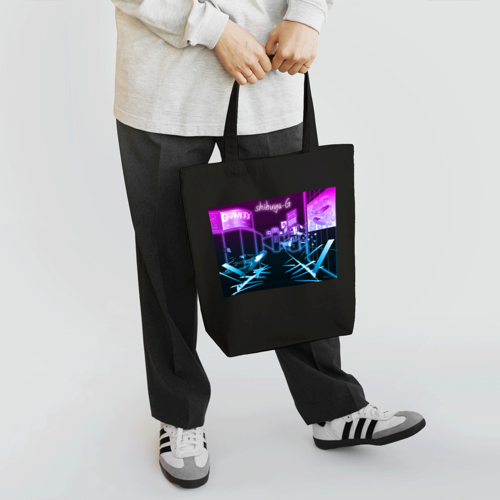 ラスティの無重力ショップのshibuya-G サイバーカラーVer. Tote Bag