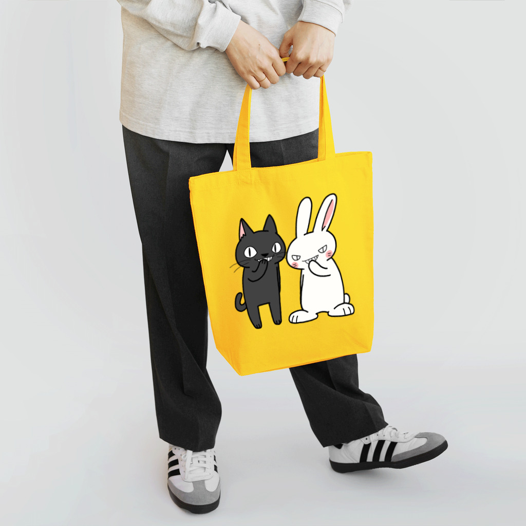 シシシFRIENDSのシシシうさぎ&シシシくろねこ Tote Bag