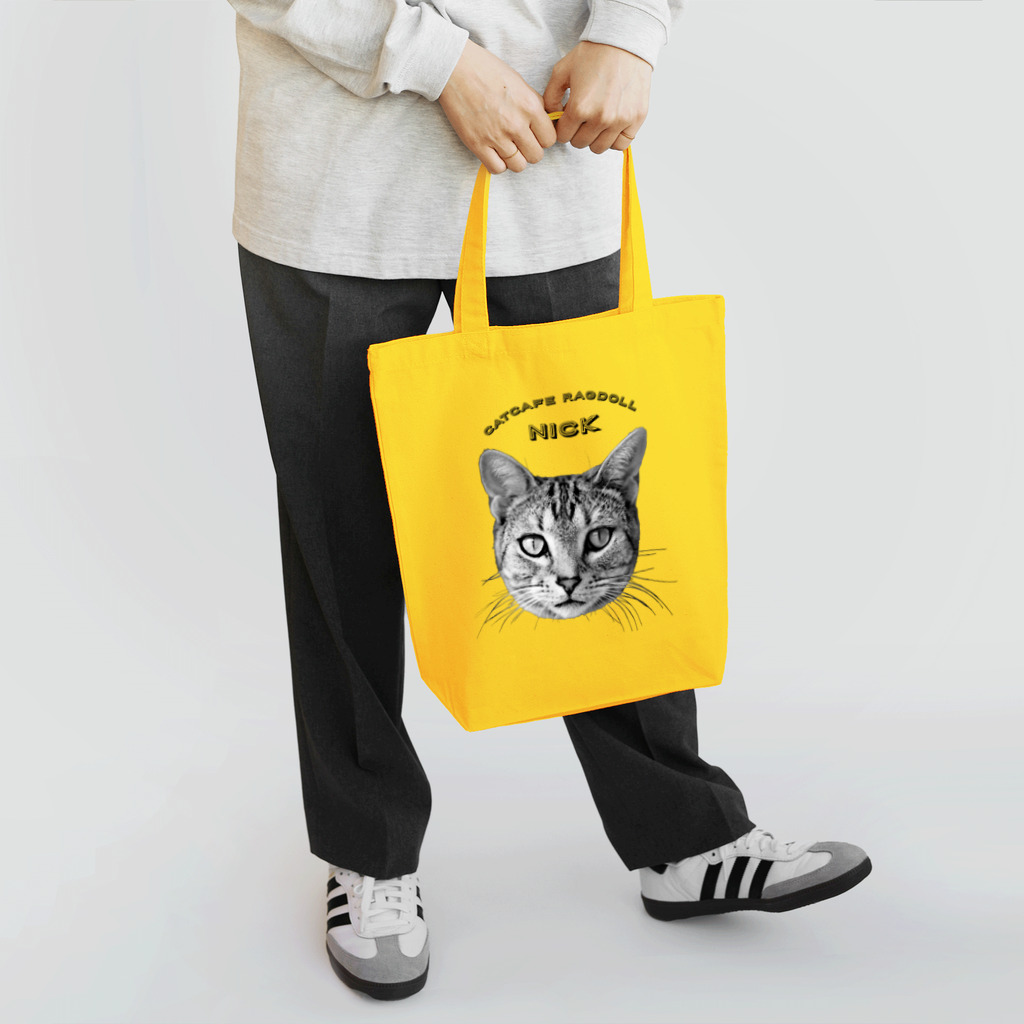 猫カフェラグドール（大阪難波）のニックを応援し隊！モノクロ Tote Bag
