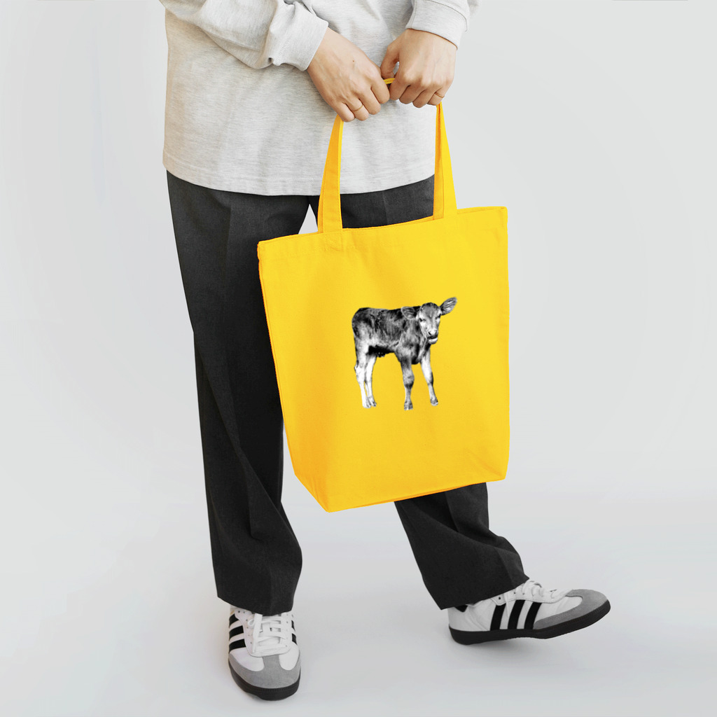 Happy cows♪のHappy cows♪ モノクロphoto ver. Tote Bag