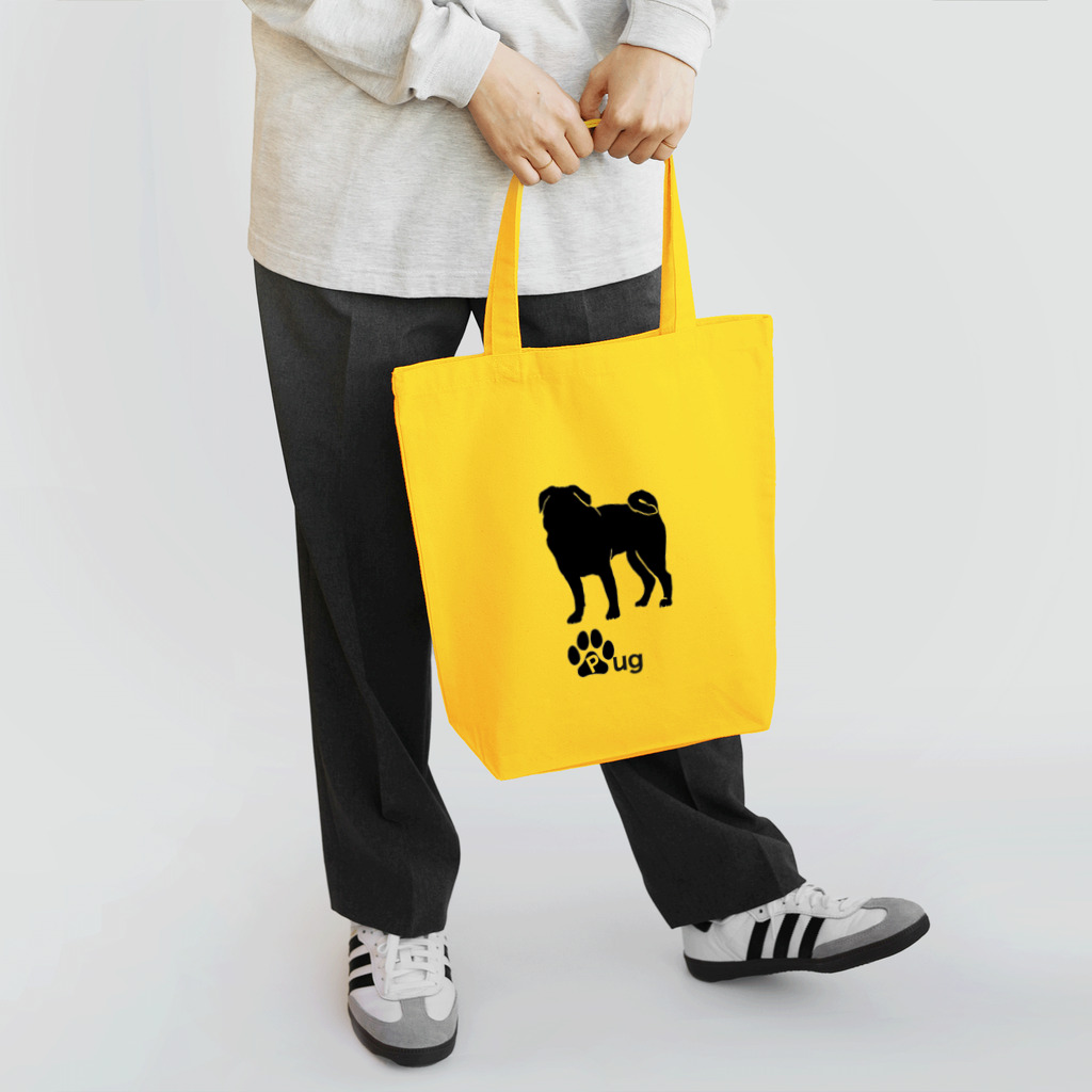 bow and arrow のパグ犬 Tote Bag