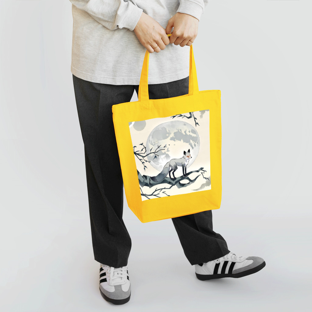 bigbamboofamilyの月と黒狐　そのニ Tote Bag