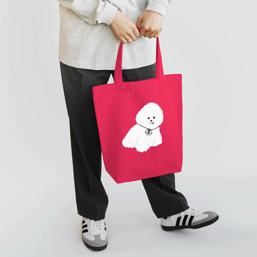 小さな世界のふわもこ犬ビションフリーゼ Tote Bag