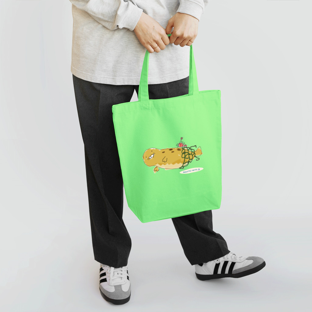 Beautiful Earthの海ごみに絡まるアザラシさん Tote Bag