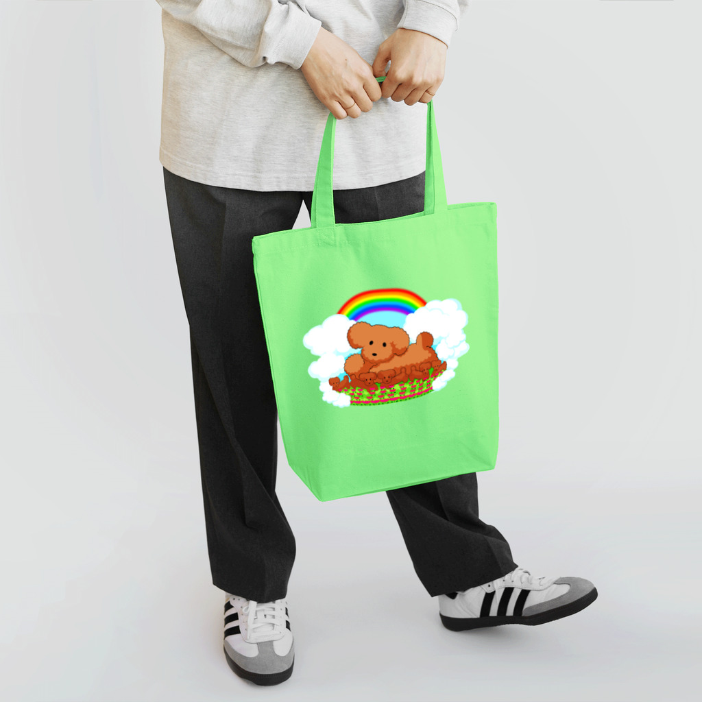 ✨🌈✨ユラクラカン🇯🇵 ✨🌈✨のトイ・プードル🌈ファミリー🌈レインボー　バージョン Tote Bag