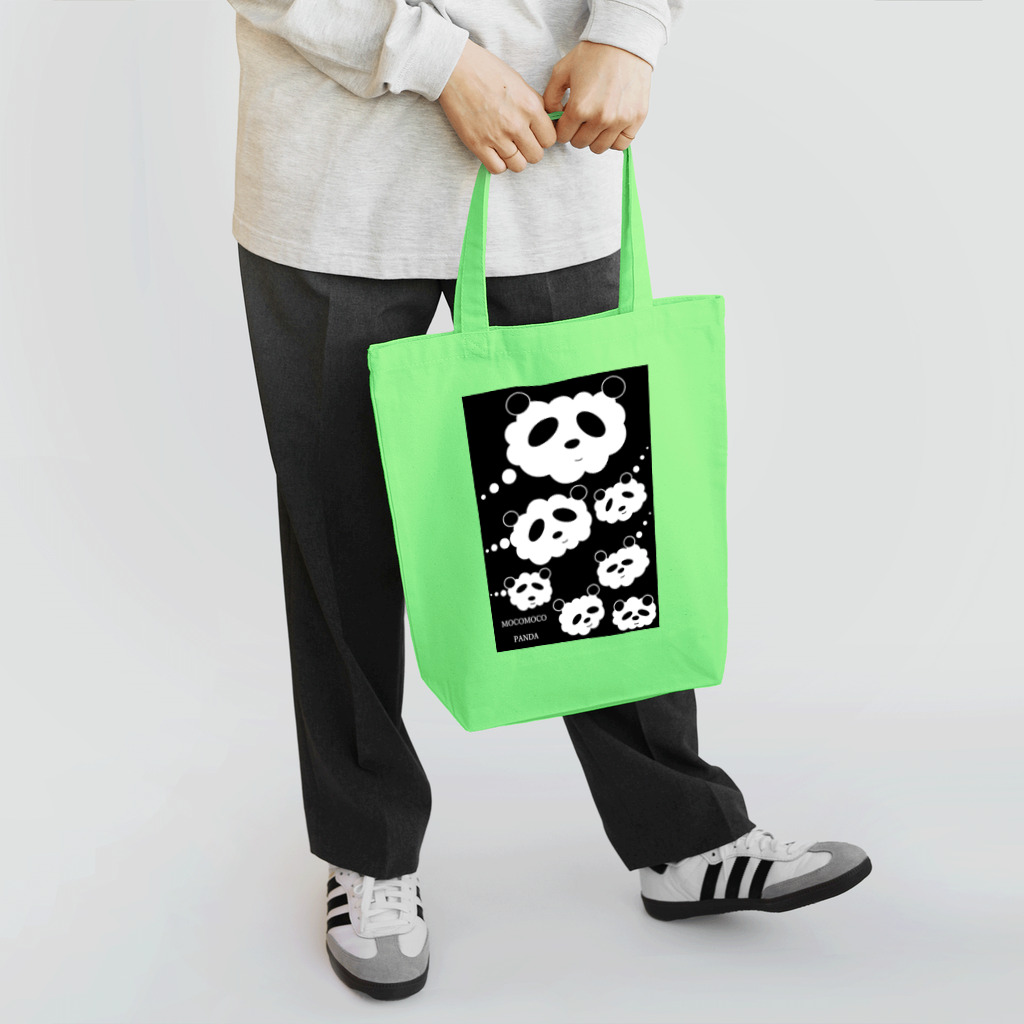 WISSCOLOR【ｳｨｽﾞｶﾗｰ】のもこもこパンダ【モノクロ】 Tote Bag