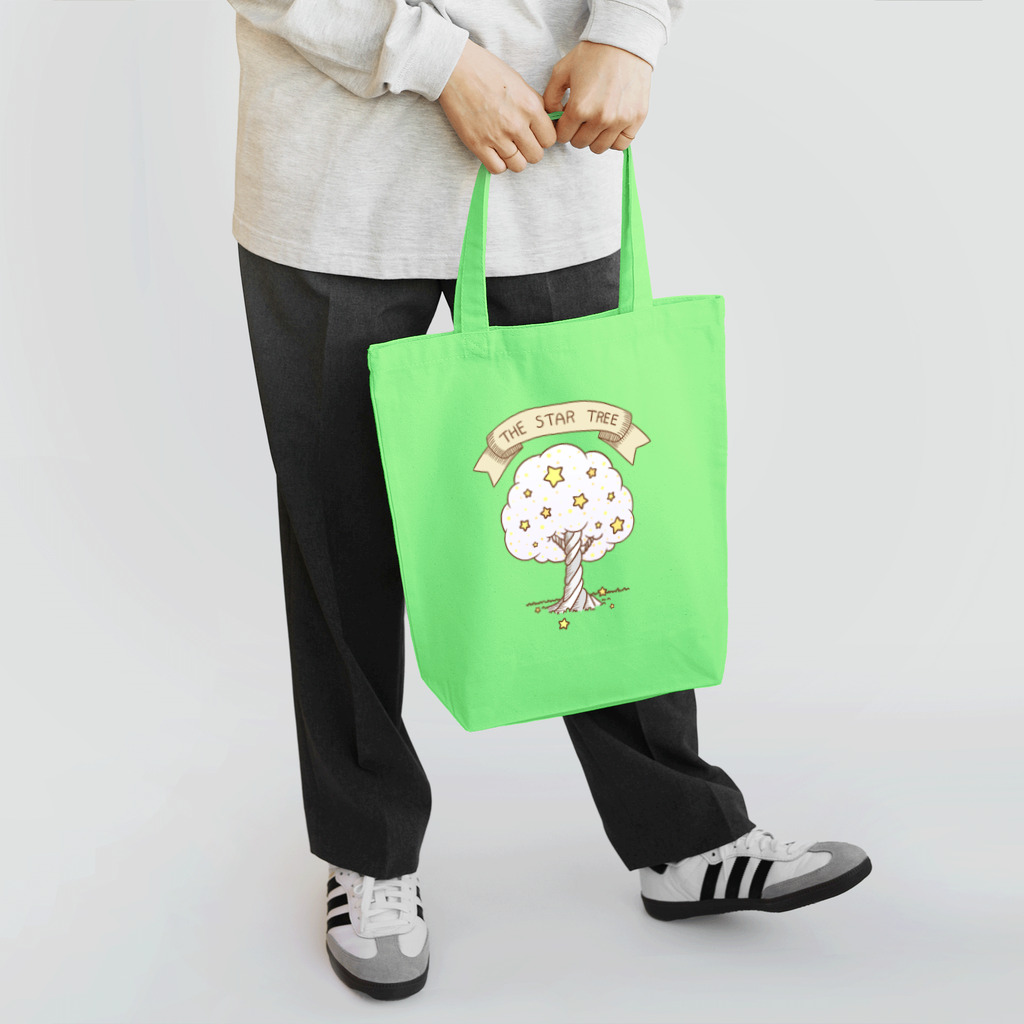 Goburin Marketの星の木(白･星黄) Tote Bag