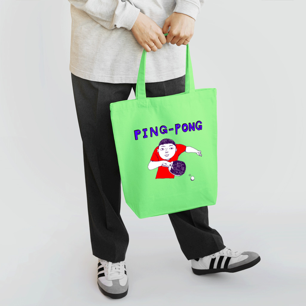 NIKORASU GOの卓球好き限定デザイン「ピンポン」（Tシャツ・パーカー・グッズ・ETC） Tote Bag