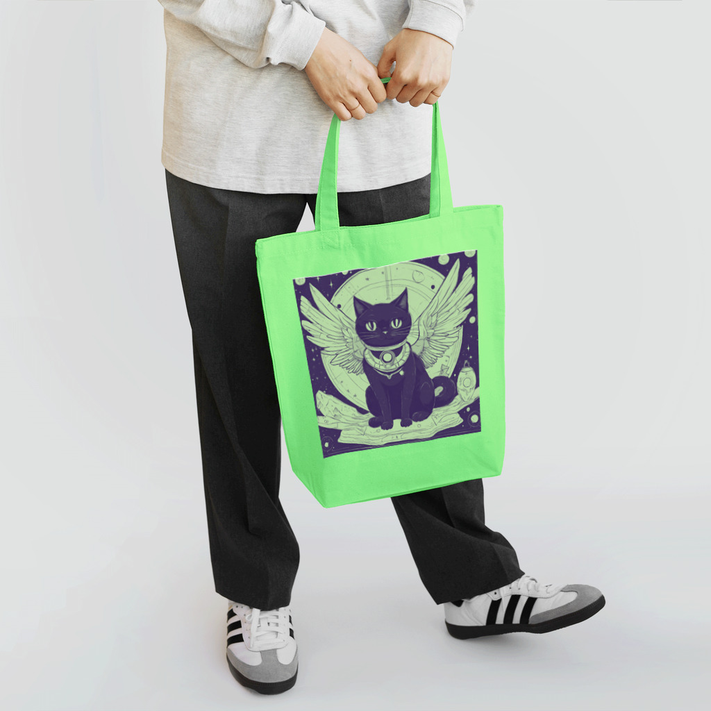 宇宙黒猫キョロちゃんの宇宙黒猫キョロちゃん(チョコミント) Tote Bag