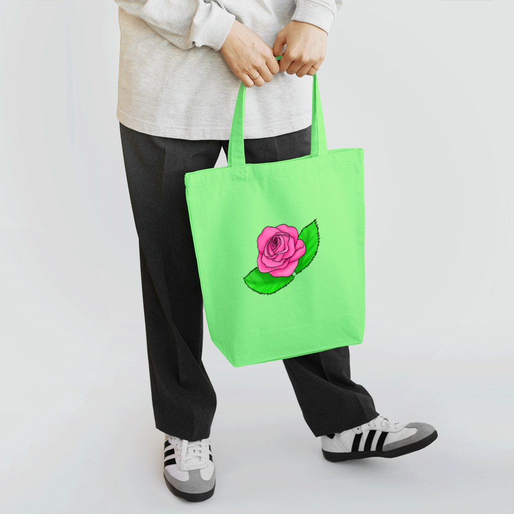 Lily bird（リリーバード）のピンクの薔薇グッズ Tote Bag