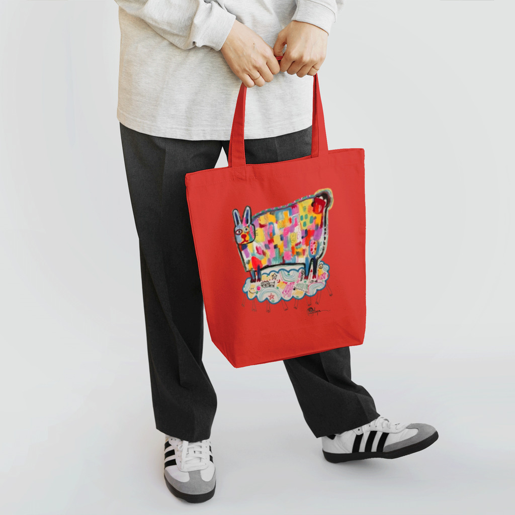 BadRabbitMusicFromHeavenJapanのRabbit on the Cloud Tote Bag