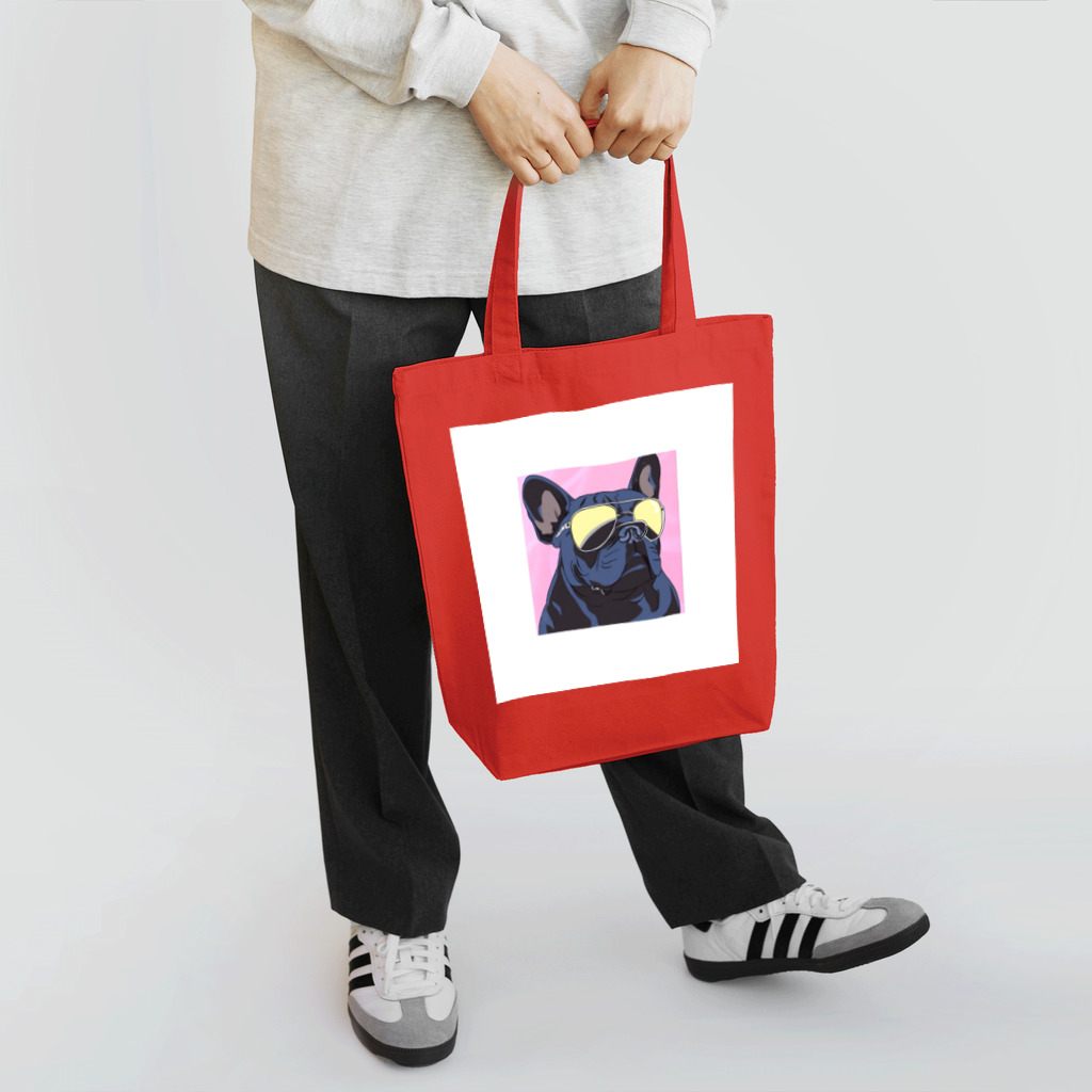 はむにだショップ【GURASAN】のGURASANフレンチブルドック Tote Bag